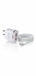 Stand USB Dual Charger (with Cable) {KT-101}