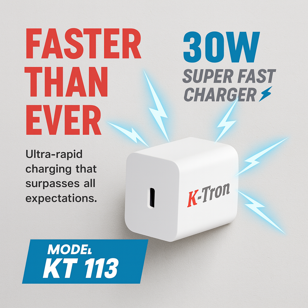 30W Super Fast Charger C to C  {KT-113}