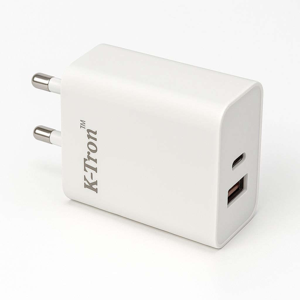 K-TRON 45W Super Fast Charger Type C + USB   {KT-114}