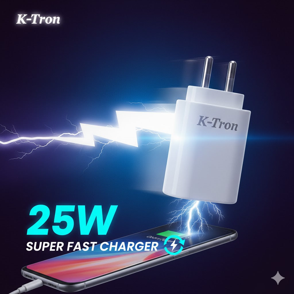 K-TRON 25W Super Fast Charger C to C  {KT-117}