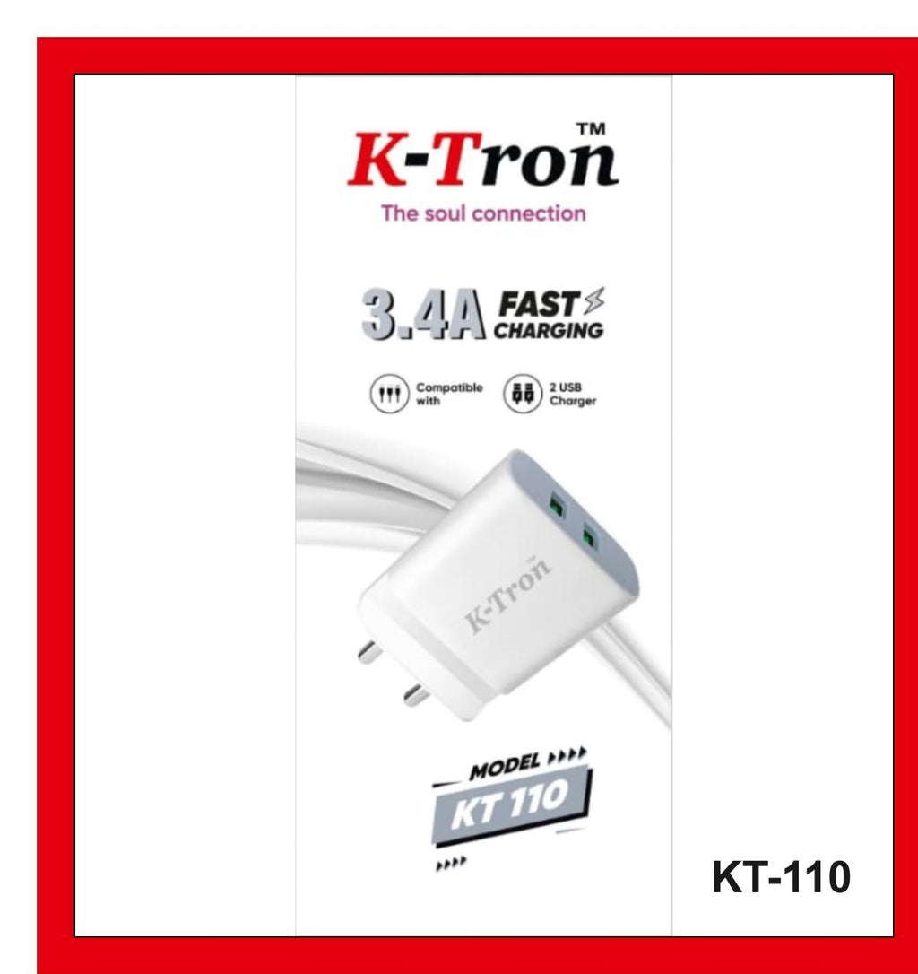 Stand Dual USB Charger (with Cable) {KT-110}