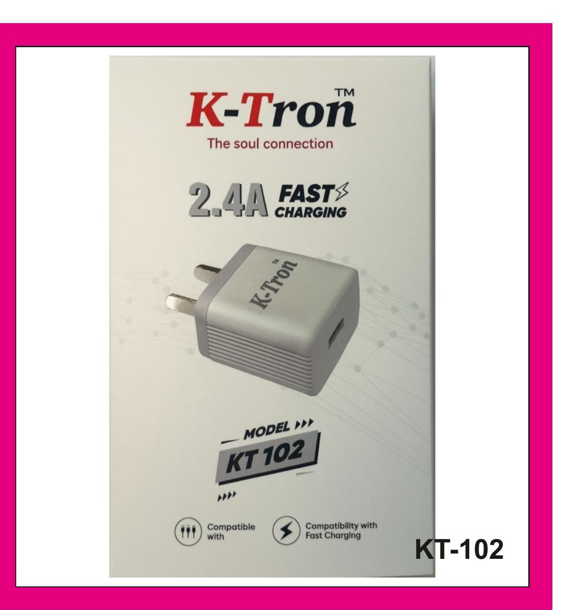 Single USB Charger (with Cable)  {KT-102}