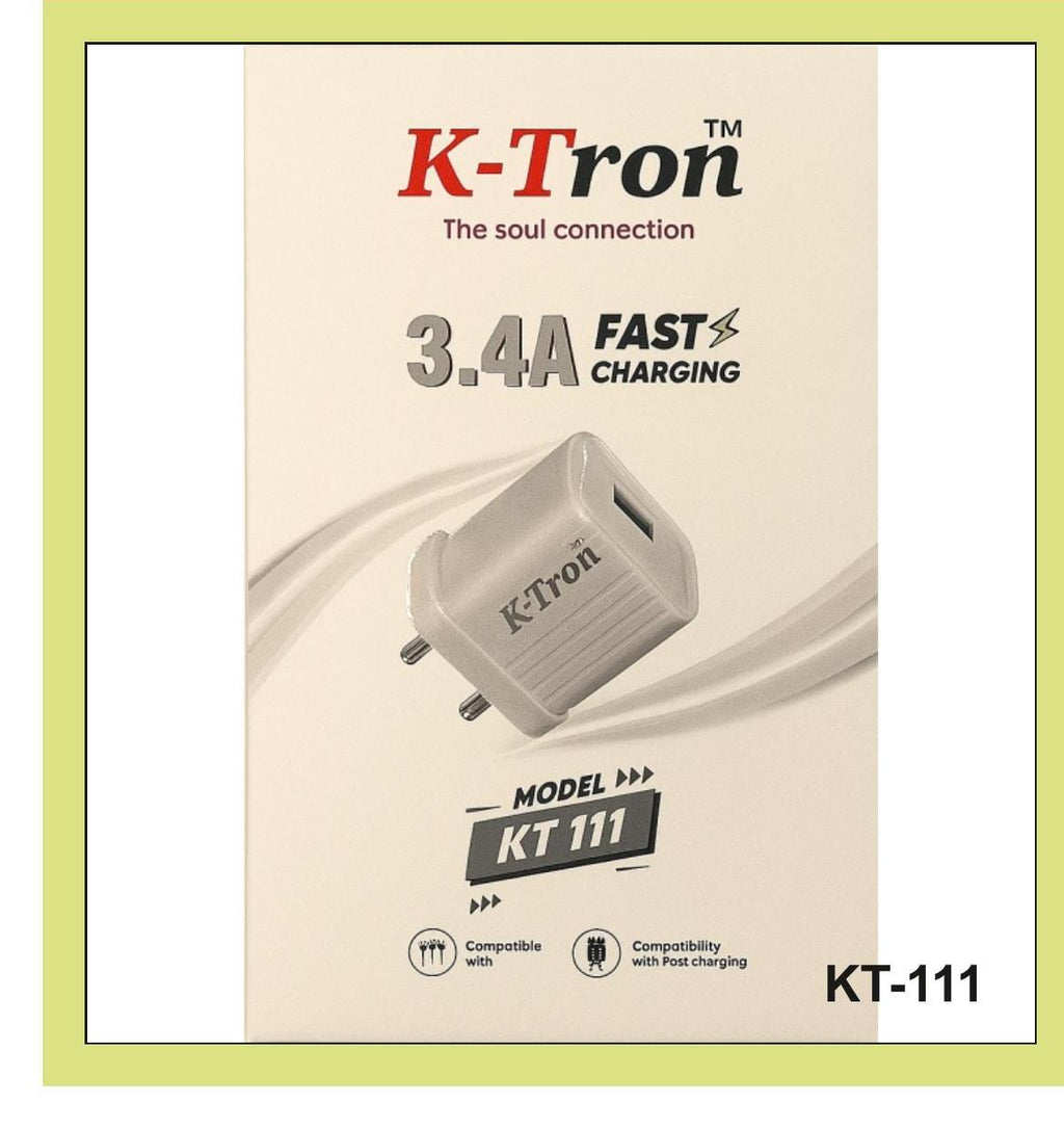 Dual USB Fast Charger (with Cable) {KT-111}