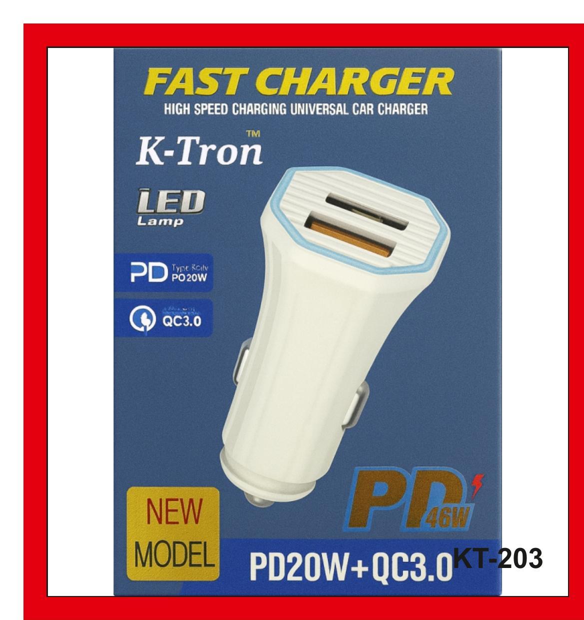 45W PD 20W + QC3.0 Car Charger {KT-203}