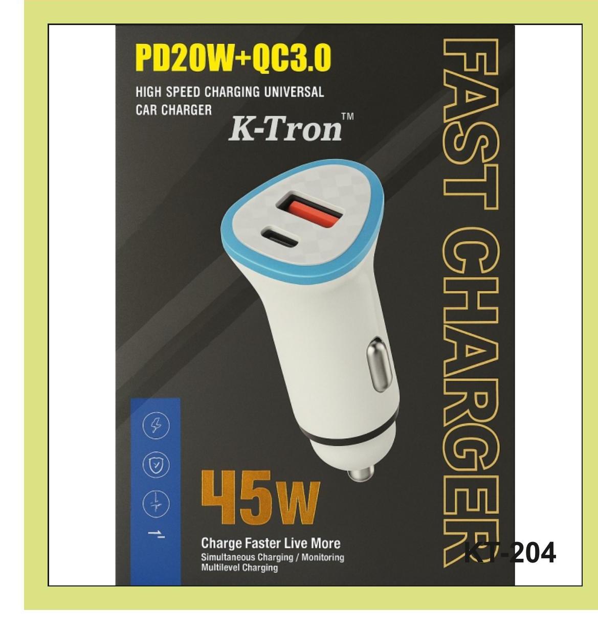 PD 45W Fast Car Charger {KT-204}